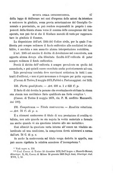 Giornale del Foro in cui si raccolgono le più importanti regiudicate dei supremi tribunali di Roma e dello Stato pontificio in materia civile