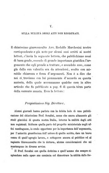 Giornale del Foro in cui si raccolgono le più importanti regiudicate dei supremi tribunali di Roma e dello Stato pontificio in materia civile