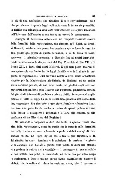 Giornale del Foro in cui si raccolgono le più importanti regiudicate dei supremi tribunali di Roma e dello Stato pontificio in materia civile