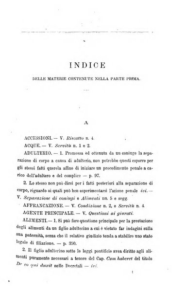 Giornale del Foro in cui si raccolgono le più importanti regiudicate dei supremi tribunali di Roma e dello Stato pontificio in materia civile