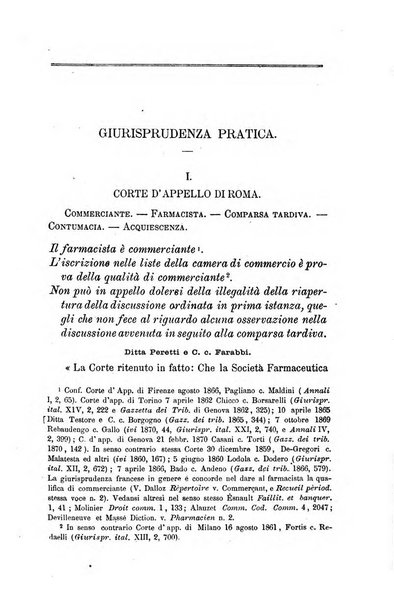 Giornale del Foro in cui si raccolgono le più importanti regiudicate dei supremi tribunali di Roma e dello Stato pontificio in materia civile