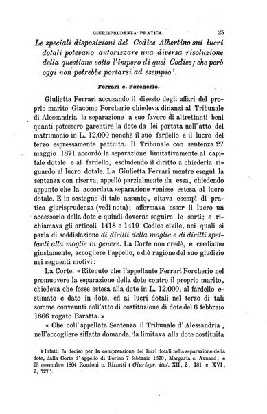 Giornale del Foro in cui si raccolgono le più importanti regiudicate dei supremi tribunali di Roma e dello Stato pontificio in materia civile