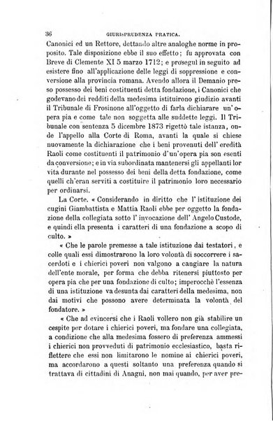 Giornale del Foro in cui si raccolgono le più importanti regiudicate dei supremi tribunali di Roma e dello Stato pontificio in materia civile