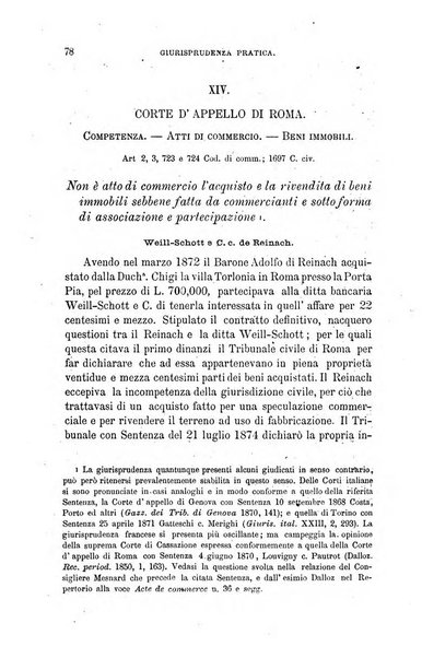 Giornale del Foro in cui si raccolgono le più importanti regiudicate dei supremi tribunali di Roma e dello Stato pontificio in materia civile