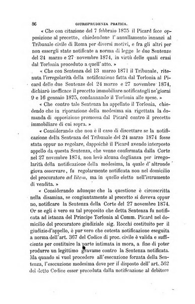 Giornale del Foro in cui si raccolgono le più importanti regiudicate dei supremi tribunali di Roma e dello Stato pontificio in materia civile