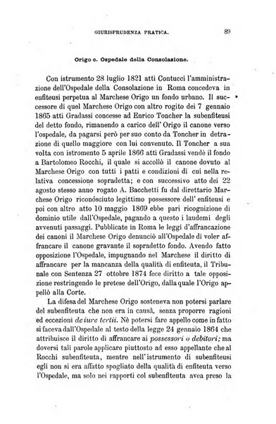 Giornale del Foro in cui si raccolgono le più importanti regiudicate dei supremi tribunali di Roma e dello Stato pontificio in materia civile