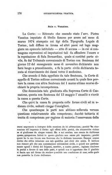 Giornale del Foro in cui si raccolgono le più importanti regiudicate dei supremi tribunali di Roma e dello Stato pontificio in materia civile