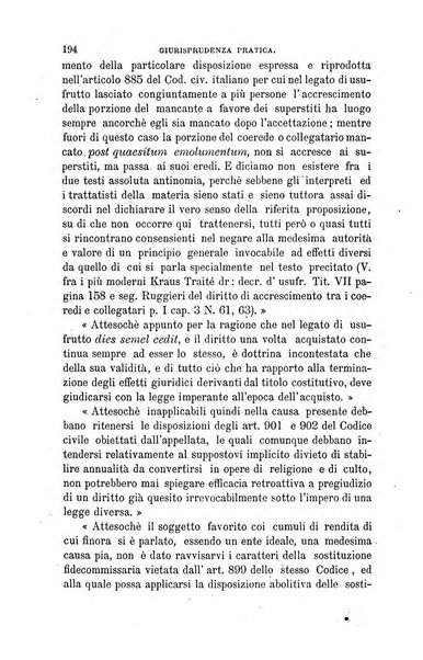 Giornale del Foro in cui si raccolgono le più importanti regiudicate dei supremi tribunali di Roma e dello Stato pontificio in materia civile