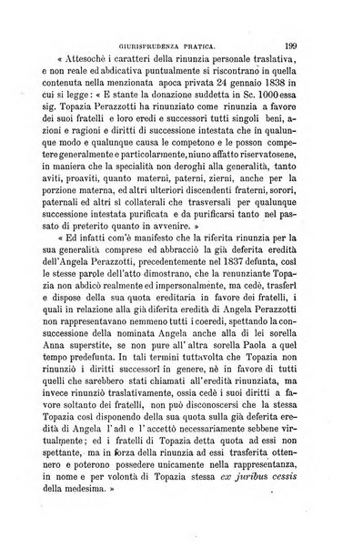 Giornale del Foro in cui si raccolgono le più importanti regiudicate dei supremi tribunali di Roma e dello Stato pontificio in materia civile