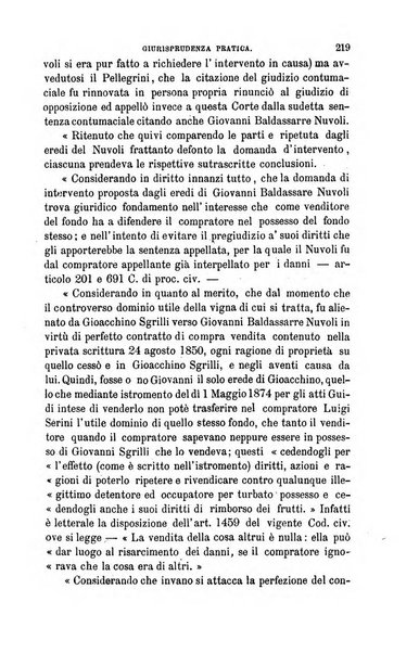 Giornale del Foro in cui si raccolgono le più importanti regiudicate dei supremi tribunali di Roma e dello Stato pontificio in materia civile