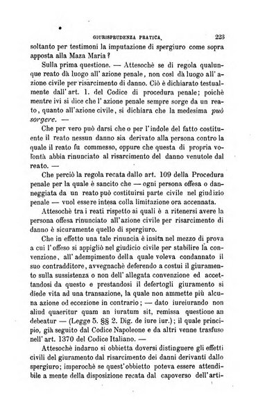 Giornale del Foro in cui si raccolgono le più importanti regiudicate dei supremi tribunali di Roma e dello Stato pontificio in materia civile