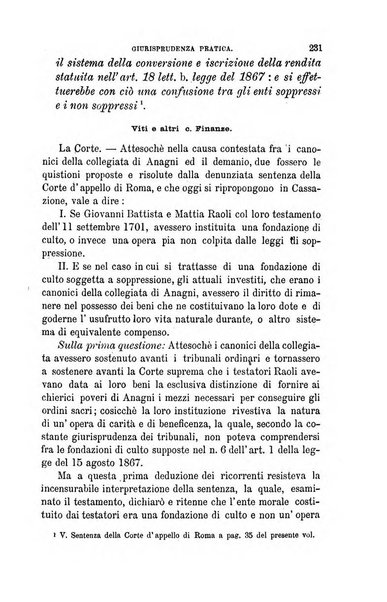 Giornale del Foro in cui si raccolgono le più importanti regiudicate dei supremi tribunali di Roma e dello Stato pontificio in materia civile