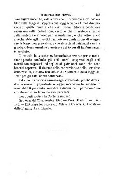 Giornale del Foro in cui si raccolgono le più importanti regiudicate dei supremi tribunali di Roma e dello Stato pontificio in materia civile