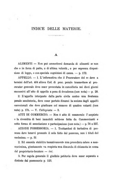 Giornale del Foro in cui si raccolgono le più importanti regiudicate dei supremi tribunali di Roma e dello Stato pontificio in materia civile