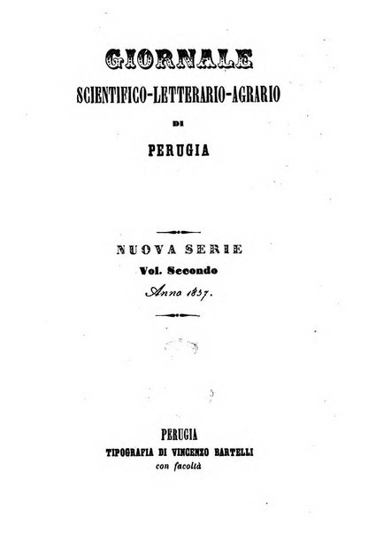 Giornale scientifico-letterario-agrario di Perugia