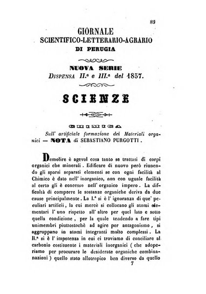 Giornale scientifico-letterario-agrario di Perugia