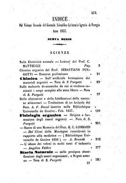 Giornale scientifico-letterario-agrario di Perugia