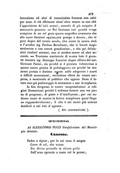 Giornale scientifico-letterario-agrario di Perugia e sua provincia