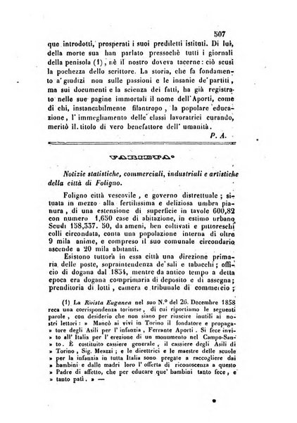 Giornale scientifico-letterario-agrario di Perugia e sua provincia