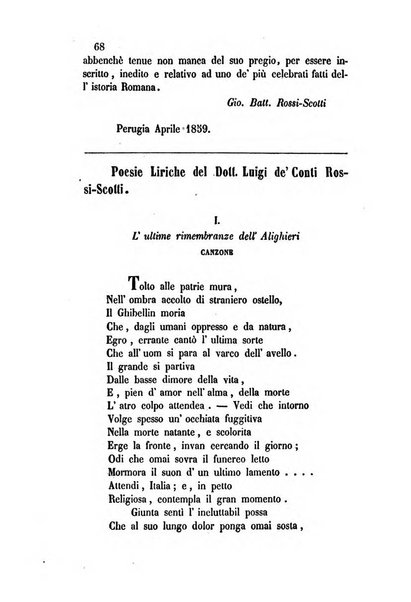 Giornale scientifico-letterario-agrario di Perugia e sua provincia