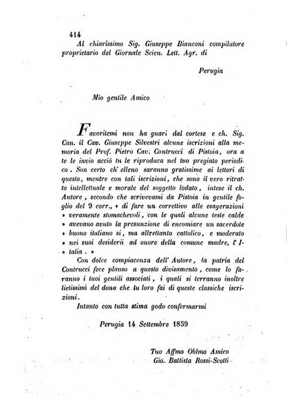 Giornale scientifico-letterario-agrario di Perugia e sua provincia