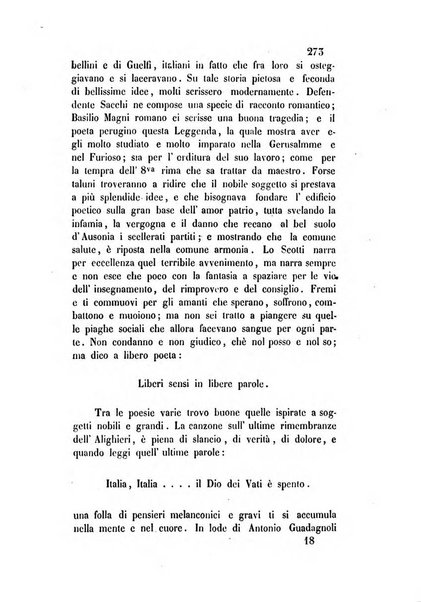 Giornale scientifico-letterario-agrario di Perugia e sua provincia