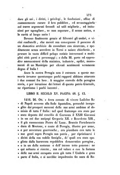 Giornale scientifico-letterario-agrario di Perugia e sua provincia