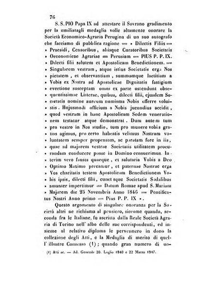 Giornale scientifico-letterario e Atti della Società economico-agraria di Perugia