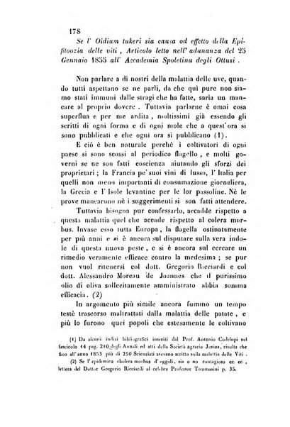 Giornale scientifico-letterario e Atti della Società economico-agraria di Perugia