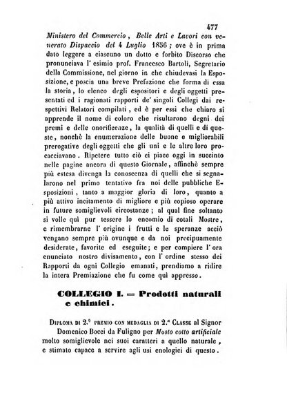 Giornale scientifico-letterario e Atti della Società economico-agraria di Perugia