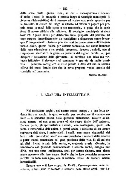 Il libero pensiero giornale dei razionalisti