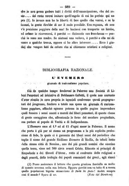 Il libero pensiero giornale dei razionalisti