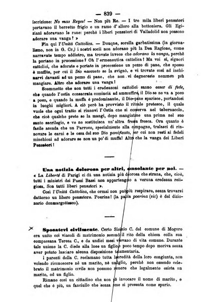 Il libero pensiero giornale dei razionalisti