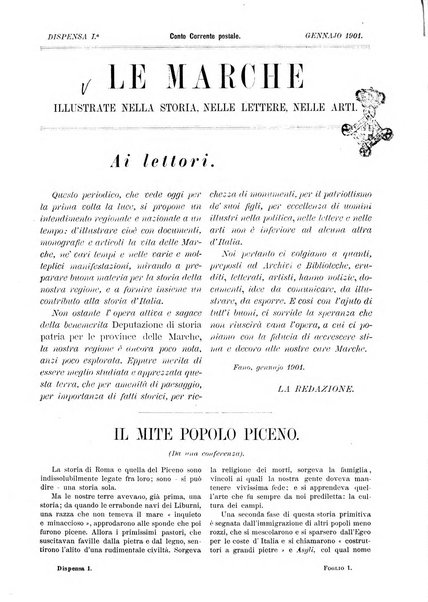 Le Marche illustrate nella storia, nelle lettere, nelle arti rivista mensile