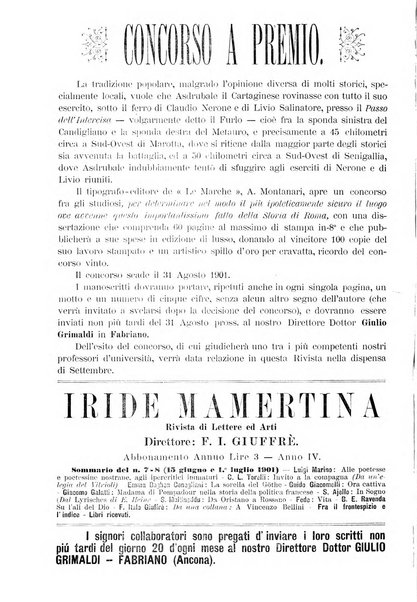 Le Marche illustrate nella storia, nelle lettere, nelle arti rivista mensile