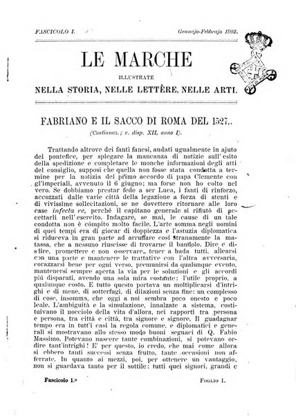 Le Marche illustrate nella storia, nelle lettere, nelle arti rivista mensile