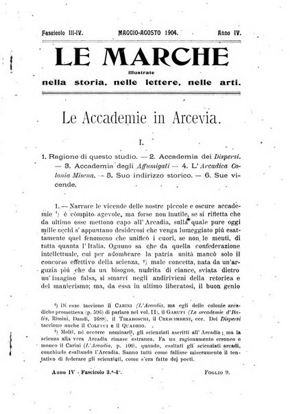 Le Marche illustrate nella storia, nelle lettere, nelle arti rivista mensile