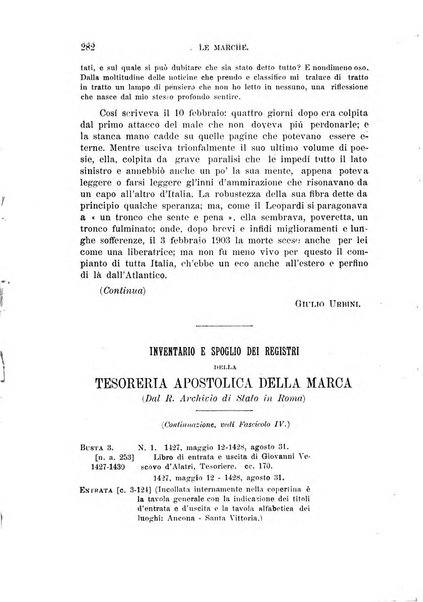 Le Marche illustrate nella storia, nelle lettere, nelle arti rivista mensile