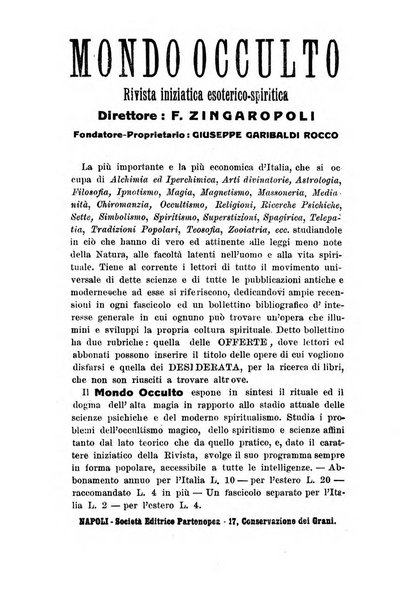 Mondo occulto rivista iniziatica esoterico-spiritica