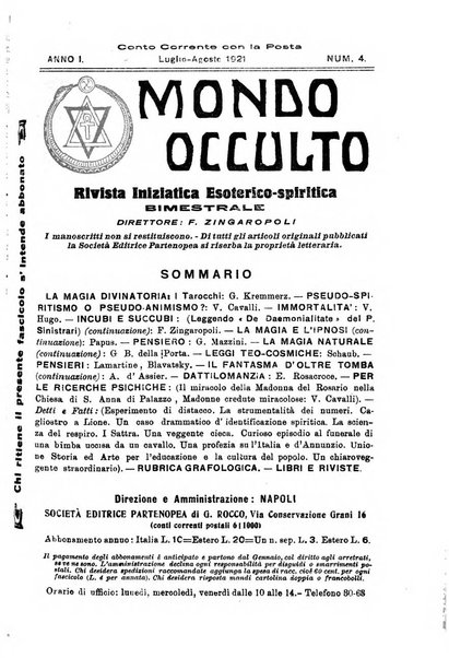 Mondo occulto rivista iniziatica esoterico-spiritica