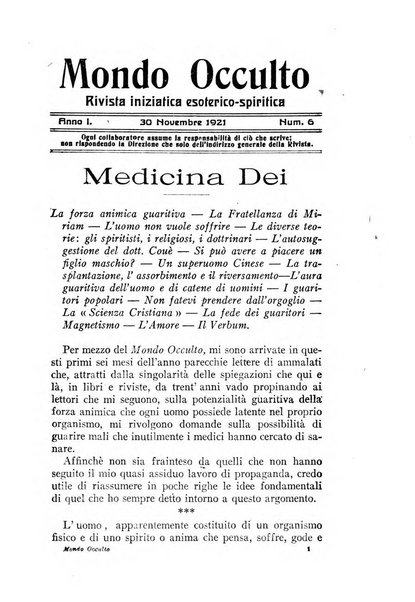 Mondo occulto rivista iniziatica esoterico-spiritica