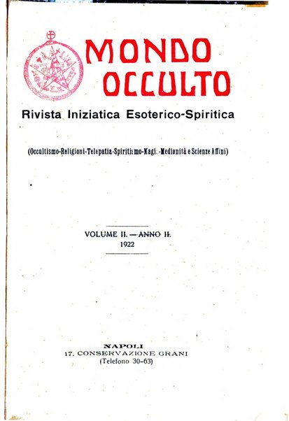 Mondo occulto rivista iniziatica esoterico-spiritica