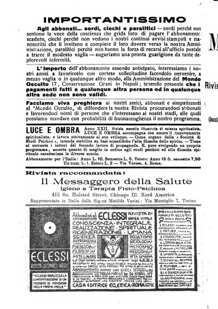 Mondo occulto rivista iniziatica esoterico-spiritica