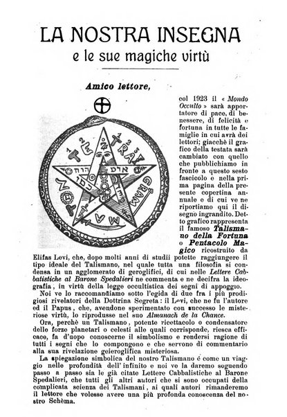 Mondo occulto rivista iniziatica esoterico-spiritica