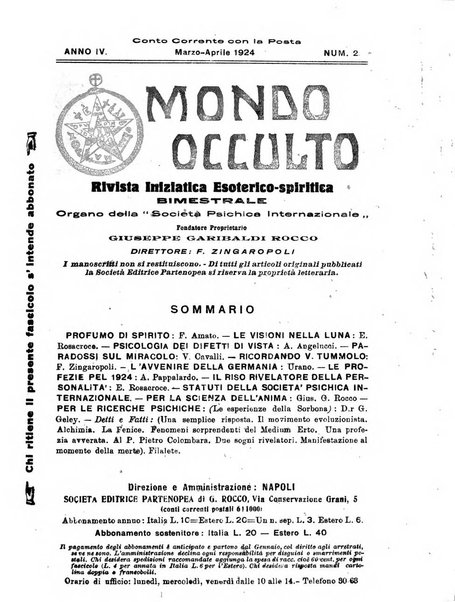 Mondo occulto rivista iniziatica esoterico-spiritica