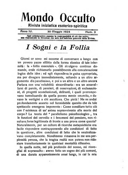 Mondo occulto rivista iniziatica esoterico-spiritica