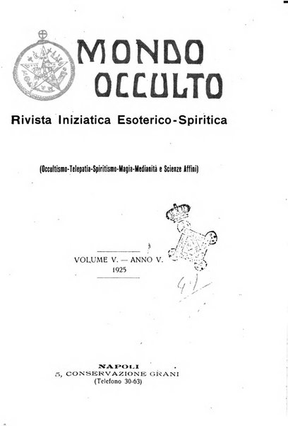 Mondo occulto rivista iniziatica esoterico-spiritica