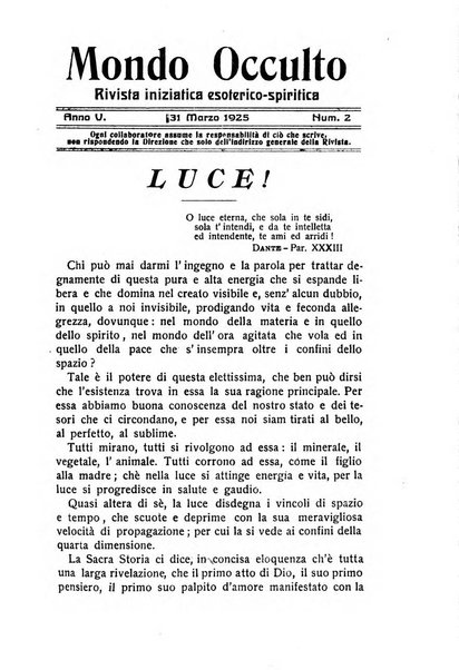 Mondo occulto rivista iniziatica esoterico-spiritica