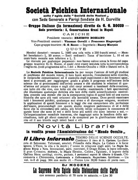 Mondo occulto rivista iniziatica esoterico-spiritica