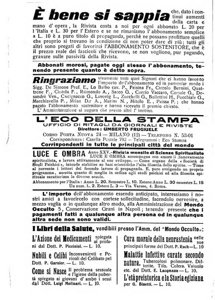 Mondo occulto rivista iniziatica esoterico-spiritica